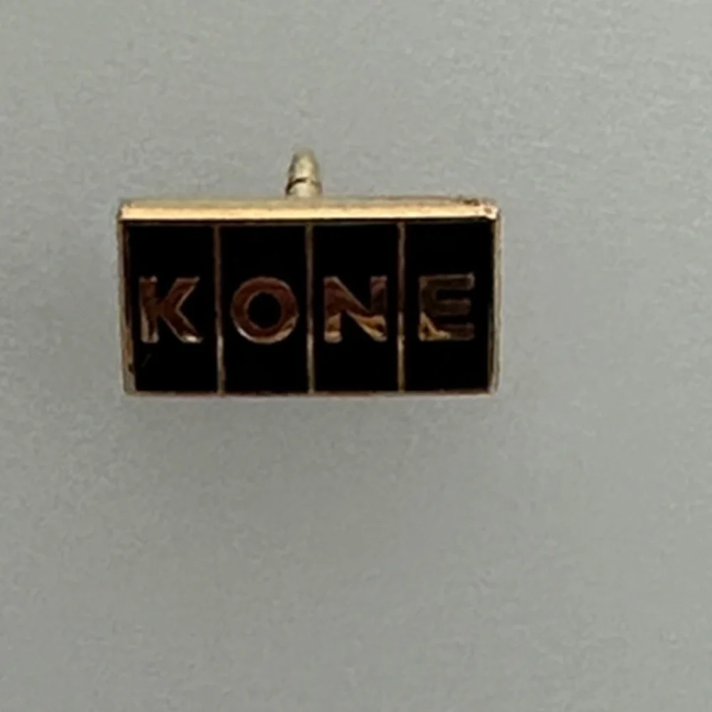 10k Gold KONE  Black and Gold Pin